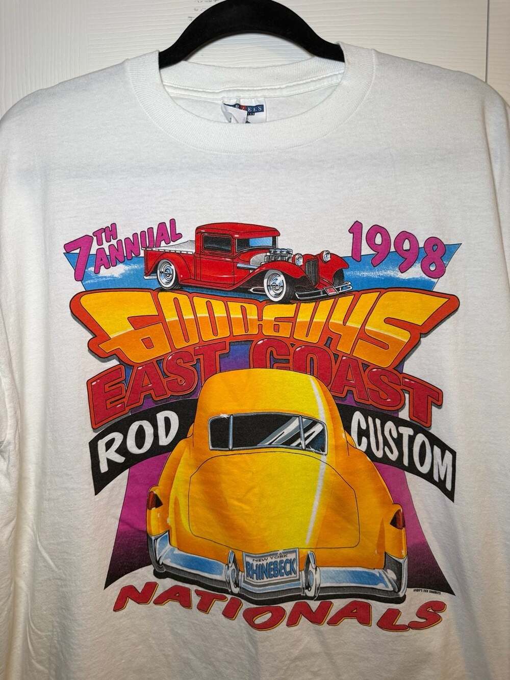 Jerzees Goodguys East Coast 1998 Rod Custom T-Shirt Size XL White